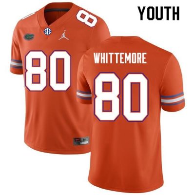 Youth Florida Gators #80 Trent Whittemore NCAA Nike Orange Authentic Stitched College Football Jersey XGV0062IT